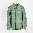 Warren Six Season Flannel in Lichen on a white background at Addison West