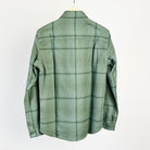 Warren Six Season Flannel in Lichen on a white background at Addison West