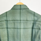 Warren Six Season Flannel in Lichen on a white background at Addison West