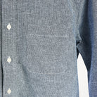 Warren Windsor Button Down in Blue Stripe on a white background at Addison West