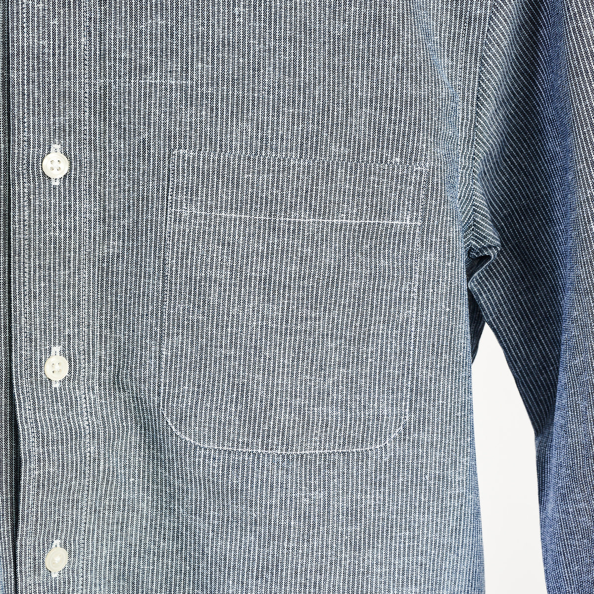Warren Windsor Button Down in Blue Stripe on a white background at Addison West