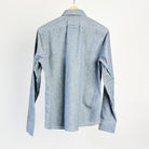 Warren Windsor Button Down in Blue Stripe on a white background at Addison West