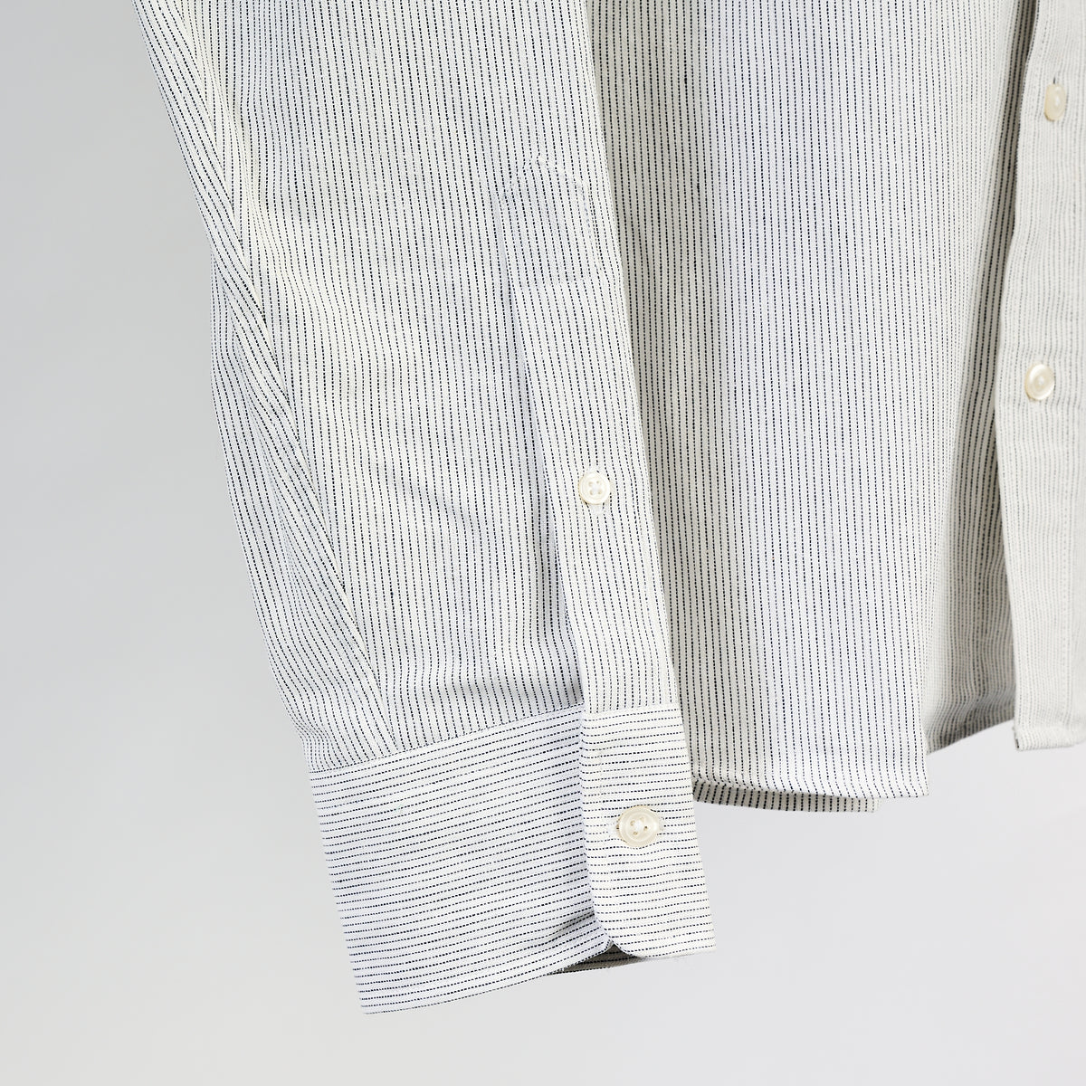 Warren Windsor Button Down in White Stripe on a white background at Addison West