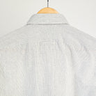 Warren Windsor Button Down in White Stripe on a white background at Addison West