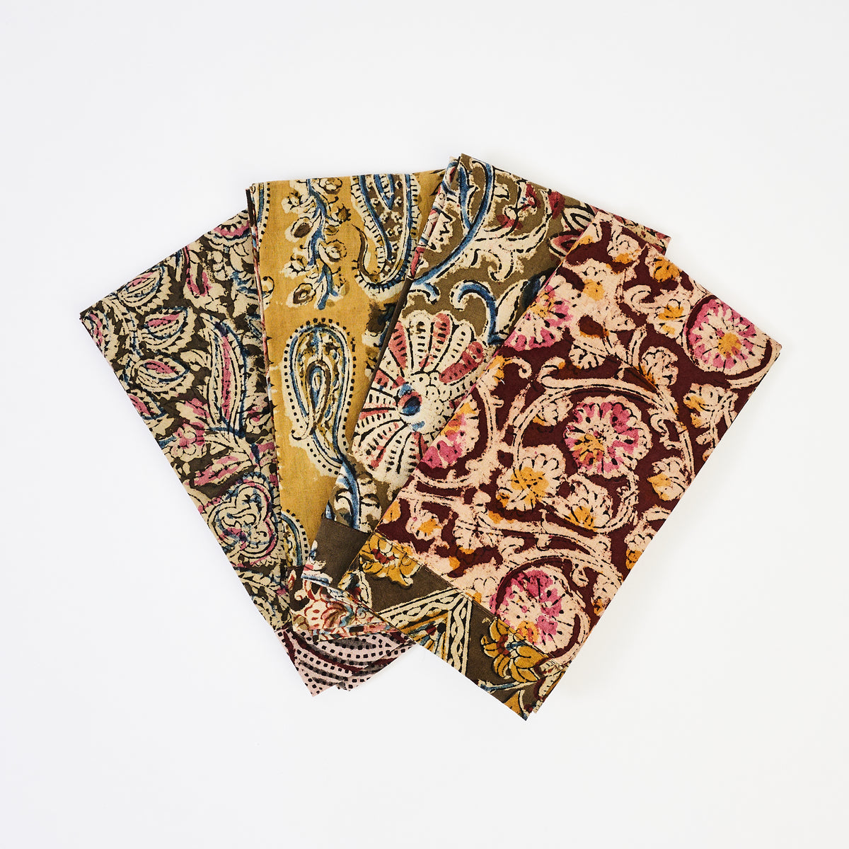 Vermont Handmade Napkins in Autumn Moods on a white background at Addison West