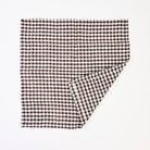 Tobacco Gingham Linen Dinner Napkins, Set of 4 on a white background at Addison West