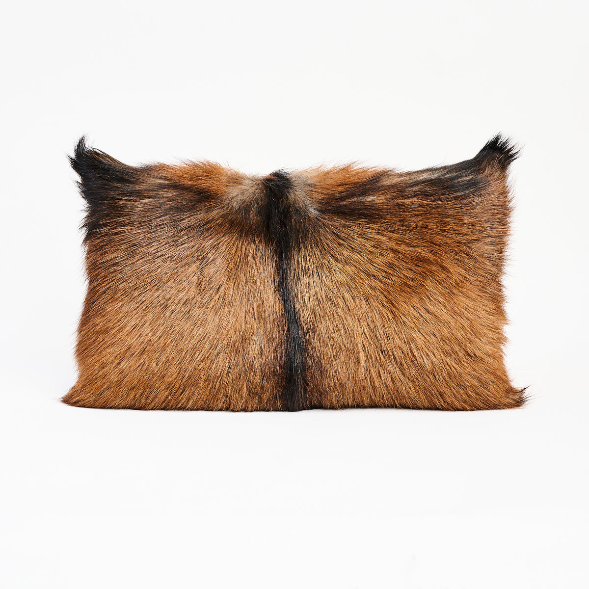 Goat Fur Pillow Lumbar Throw Pillow on a white background at Addison West