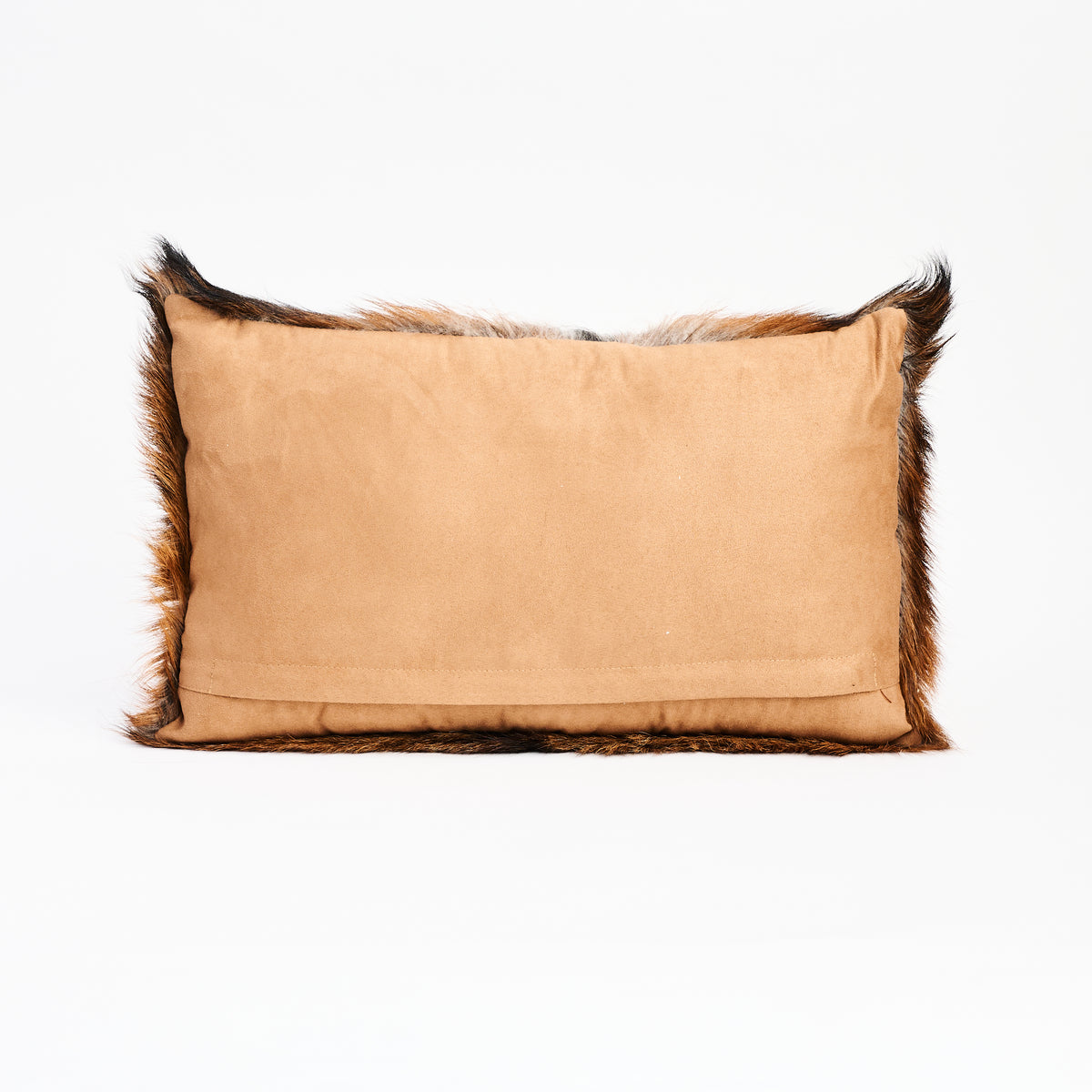 Goat Fur Pillow Lumbar Throw Pillow on a white background at Addison West