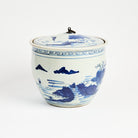 Blue & White Landscape Ginger Jar on a white background at Addison West