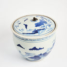 Blue & White Landscape Ginger Jar on a white background at Addison West