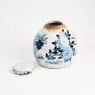 Blue & White Floral Ginger Jar on a white background at Addison West