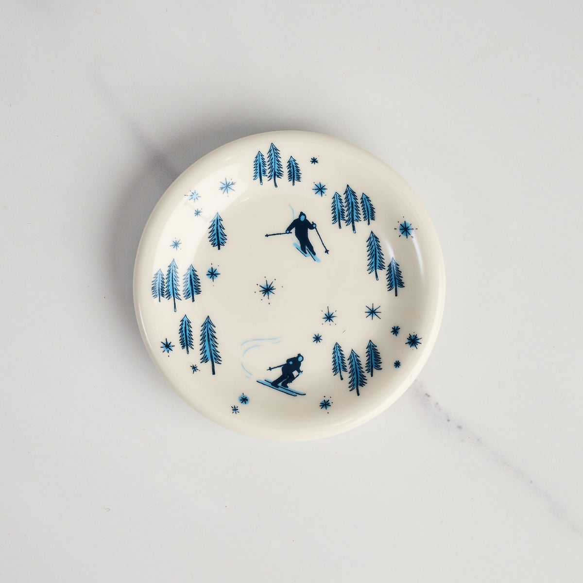 Fishs Eddy Ski Mini Plate on a white background at Addison West