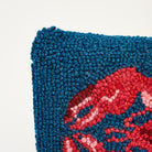 Lobster Hand Hooked Pillow on a white background at Addison West