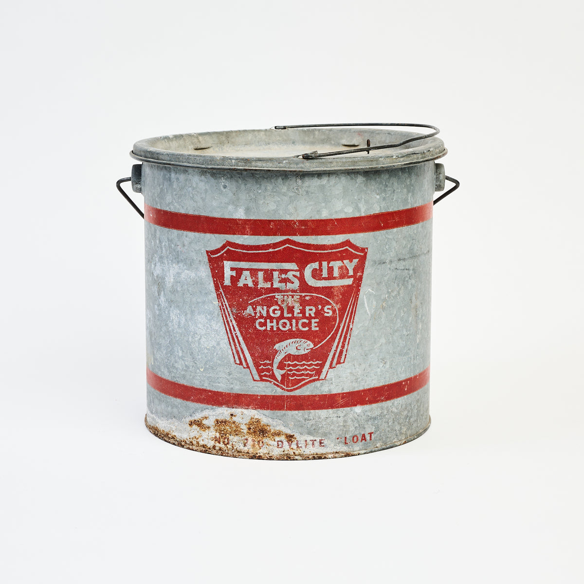 Vintage Bait Bucket on a white background at Addison West
