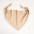 Cashmere Neckerchief in Muted Camel on a white background at Addison West