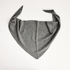 Cashmere Neckerchief in Graphite Heather on a white background at Addison West