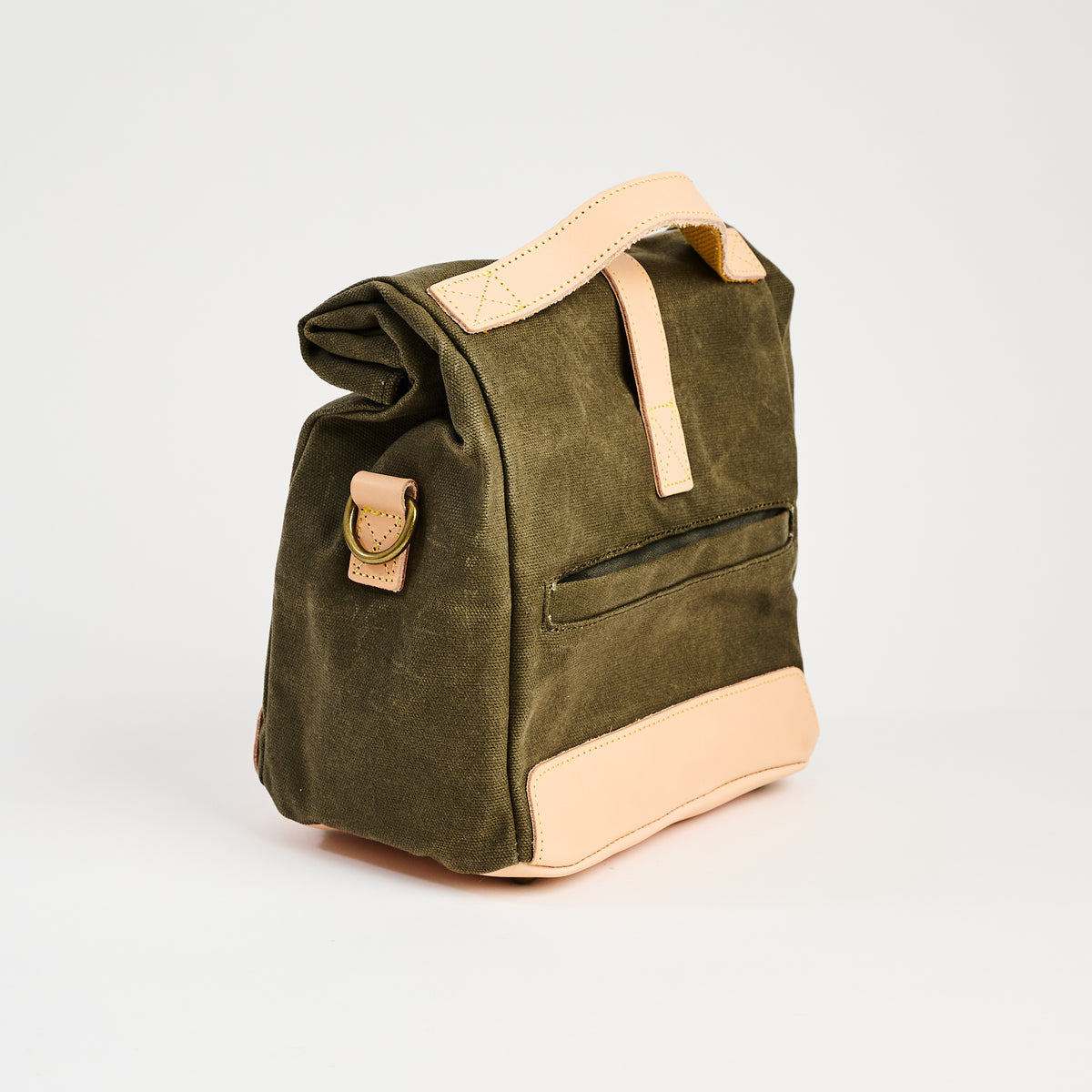 Insulated Field Bag in Olive on a white background at Addison West
