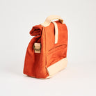 Insulated Field Bag in Hunter Orange on a white background at Addison West