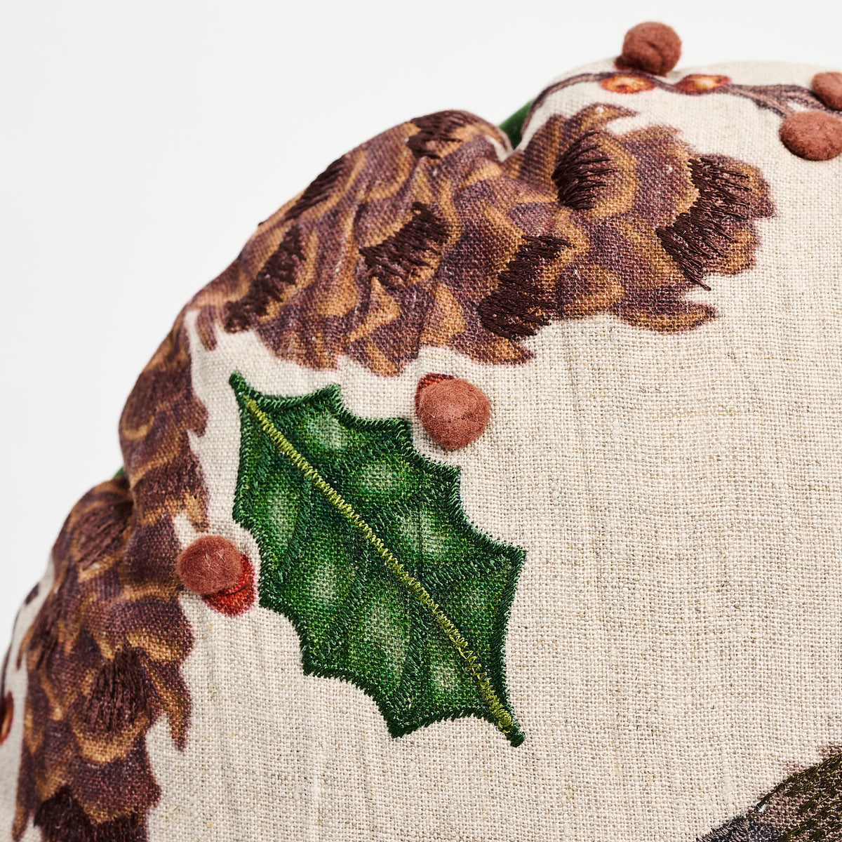 Chickadee Throw Pillow on a white background at Addison West
