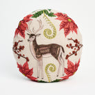 Holiday Stag Throw Pillow on a white background at Addison West