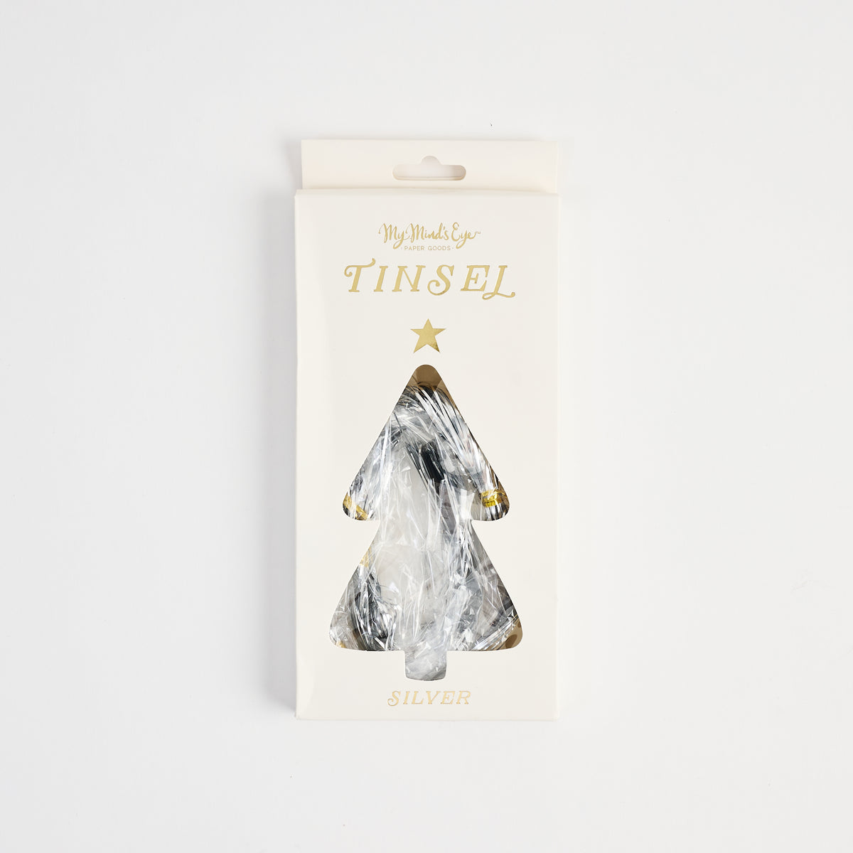 Silver Tinsel on a white background at Addison West