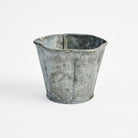 Galvanized Metal Planter With Scalloped Edge on a white background at Addison West