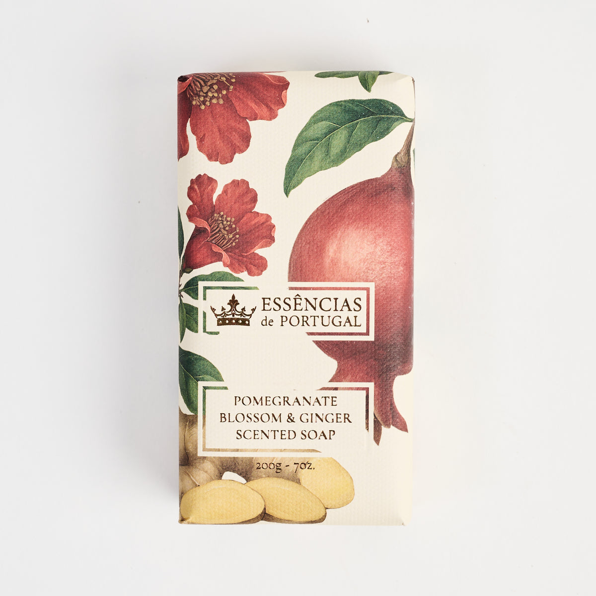 Pomegranate Blossom and Ginger Scented Soap on a white background at Addison West