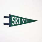 Ski VT Pennant in Heritage Green on a white background at Addison West