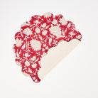 Red Floral Block Print Placemat on a white background at Addison West