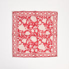Red Floral Block Print Napkins, Set of 4 on a white background at Addison West