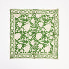 Green Floral Block Print Napkins, Set of 4 on a white background at Addison West