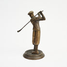 Vintage Brass Golfer on a white background at Addison West