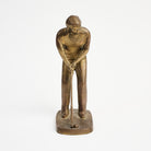 Vintage Brass Golfer on a white background at Addison West