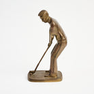 Vintage Brass Golfer on a white background at Addison West