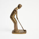 Vintage Brass Golfer on a white background at Addison West