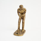 Vintage Brass Golfer on a white background at Addison West