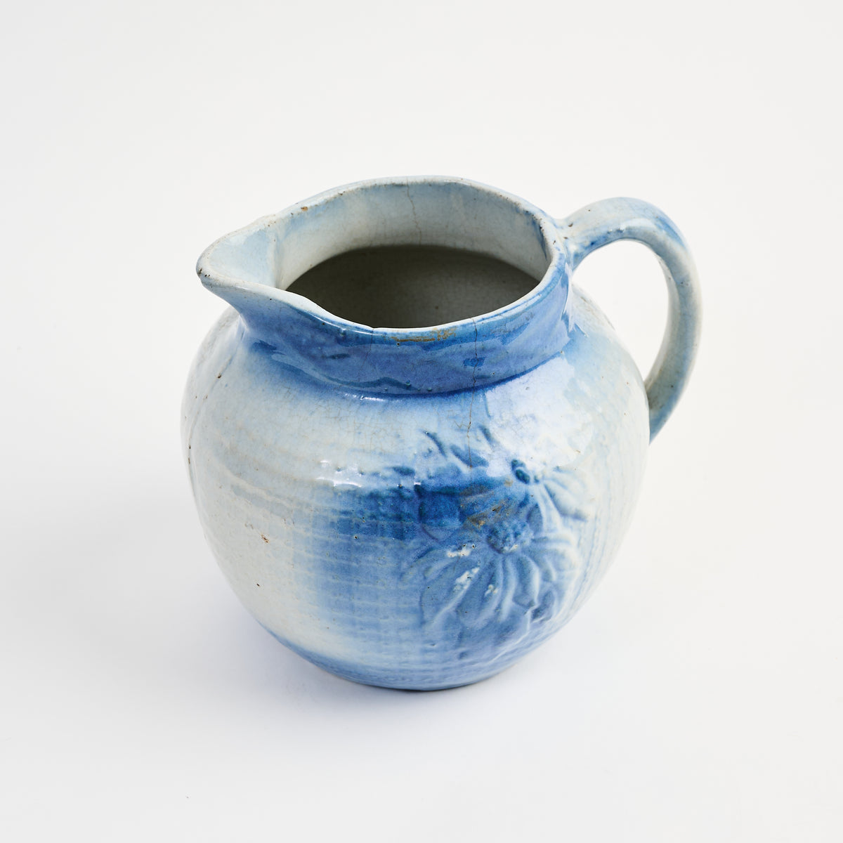 Vintage Wide Mouth Pitcher on a white background at Addison West