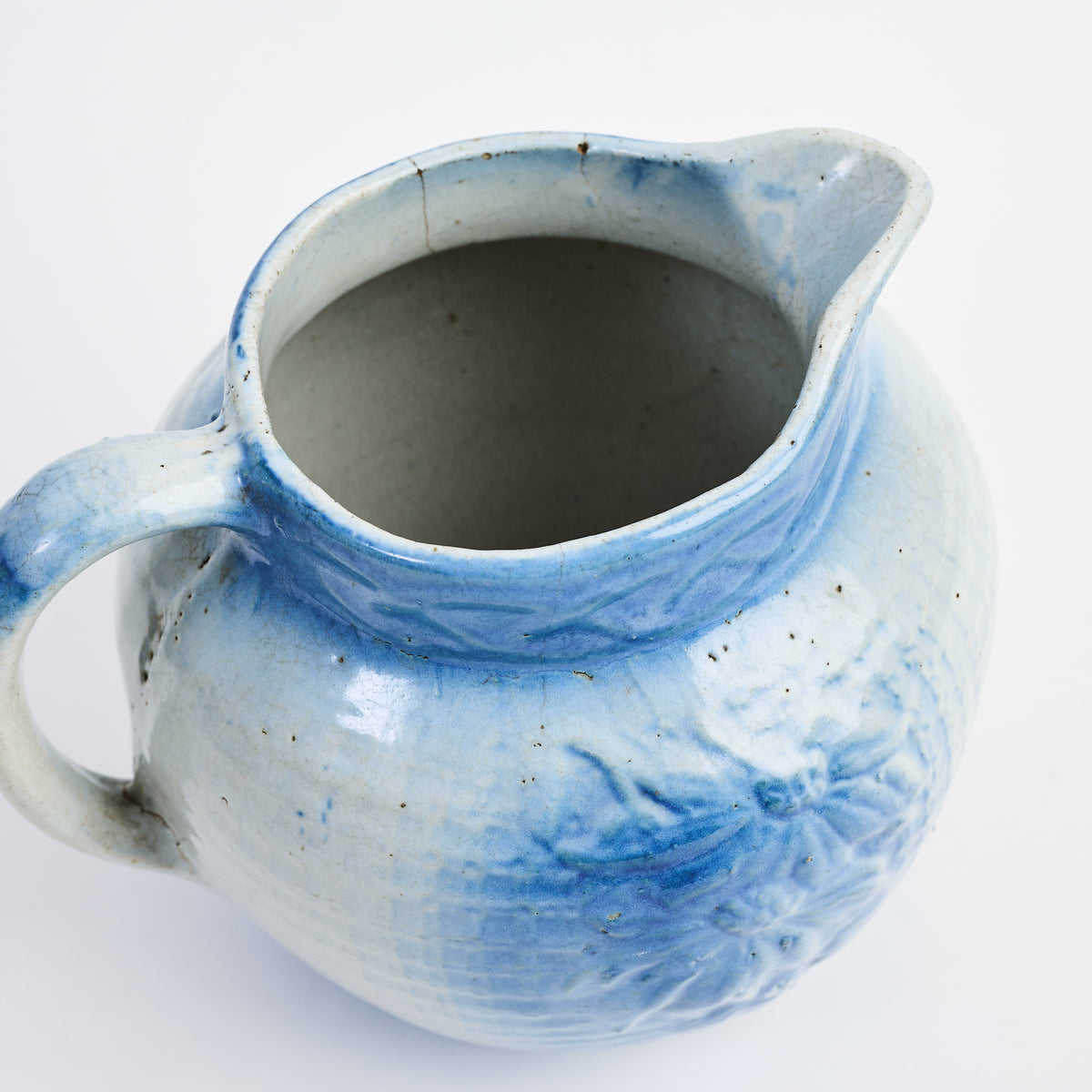Vintage Wide Mouth Pitcher on a white background at Addison West