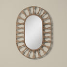 Ojai Oval Mirror on a beige background at Addison West