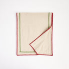 Holiday Ric Rac Trim Table Runner on a white background at Addison West