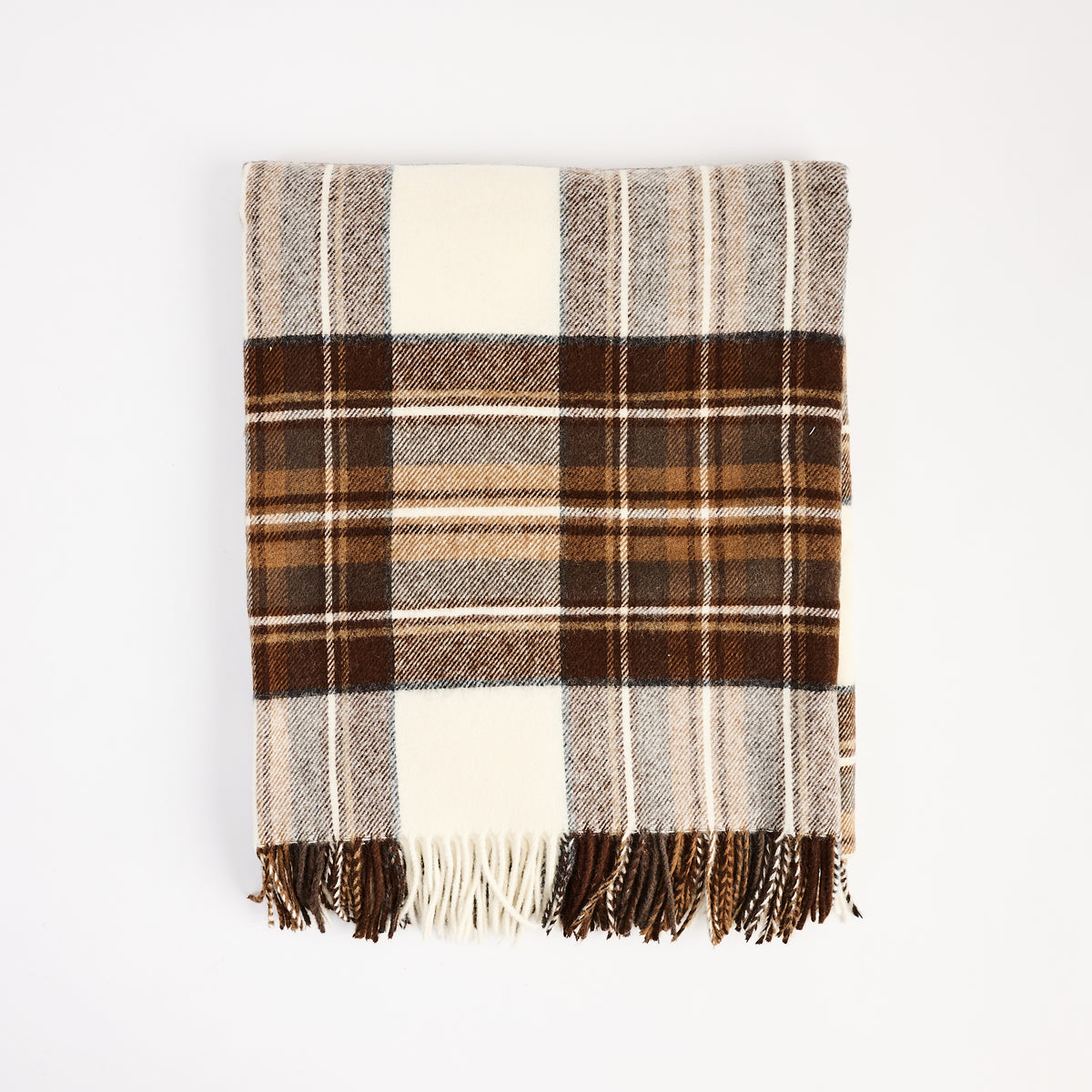 Dress Stewart Merino Throw Blanket on a white background at Addison West