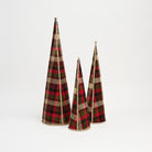 Tartan Plaid Christmas Trees on a white background at Addison West