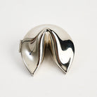 Silver Fortune Cookie Keepsake Box on a white background at Addison West