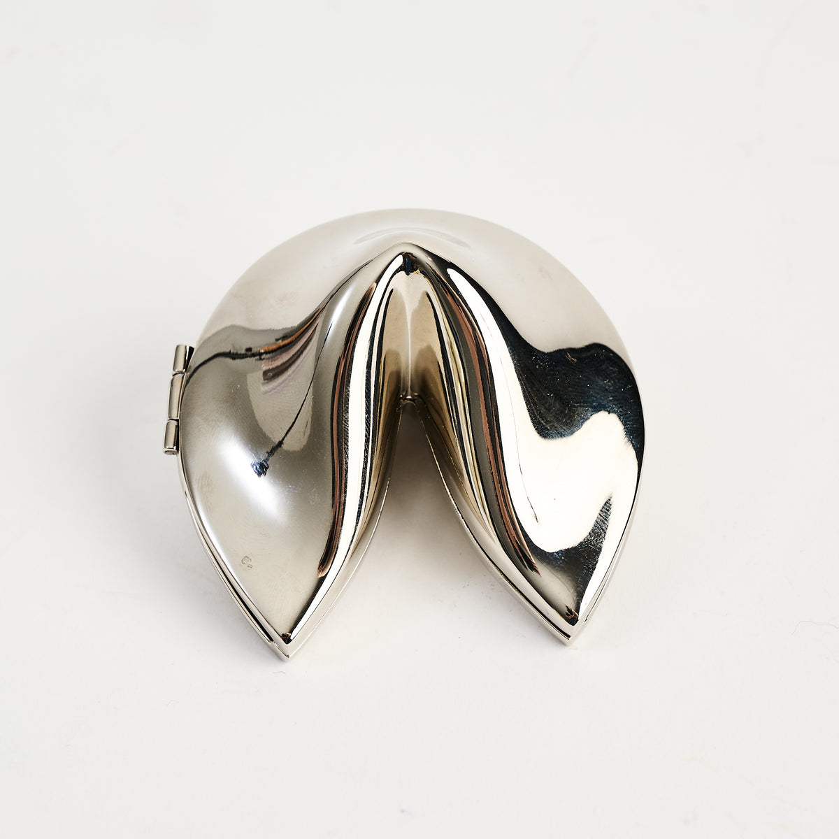 Silver Fortune Cookie Keepsake Box on a white background at Addison West