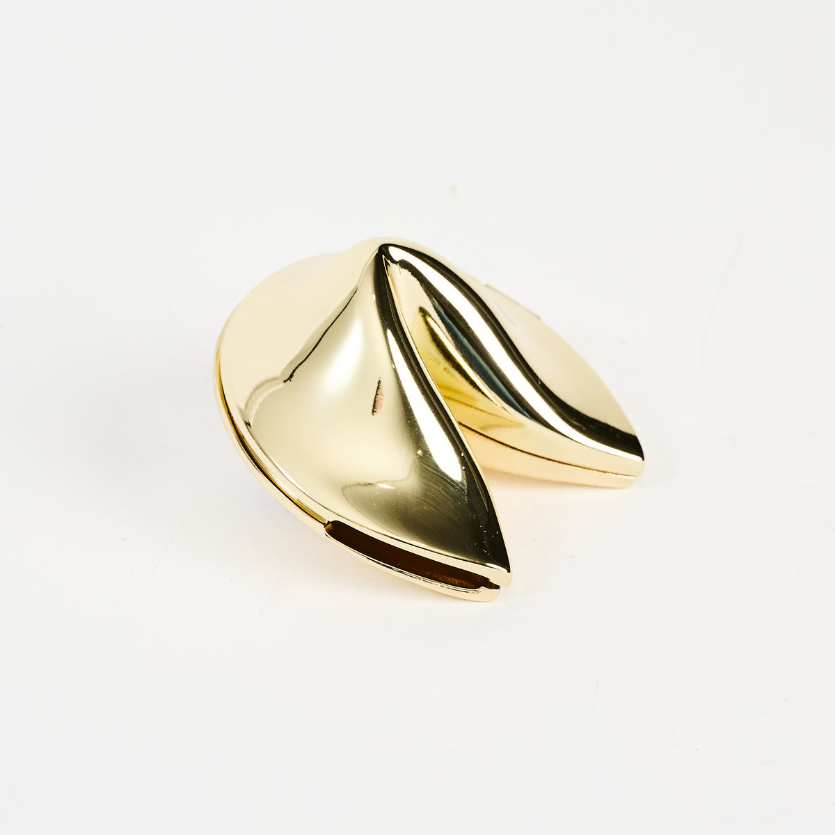 Gold Silver Fortune Cookie Keepsake Box on a white background at Addison West