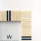 Close up of Light and Lapis Picture Frame on a white background at Addison West