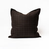 Loro Piana brown plaid Cashmere Pillow on a white background