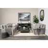 Denly I 69 X 38.25 X 34.5 Flint Gray Slipcover Two Seater Sofa in a monochromatic living room