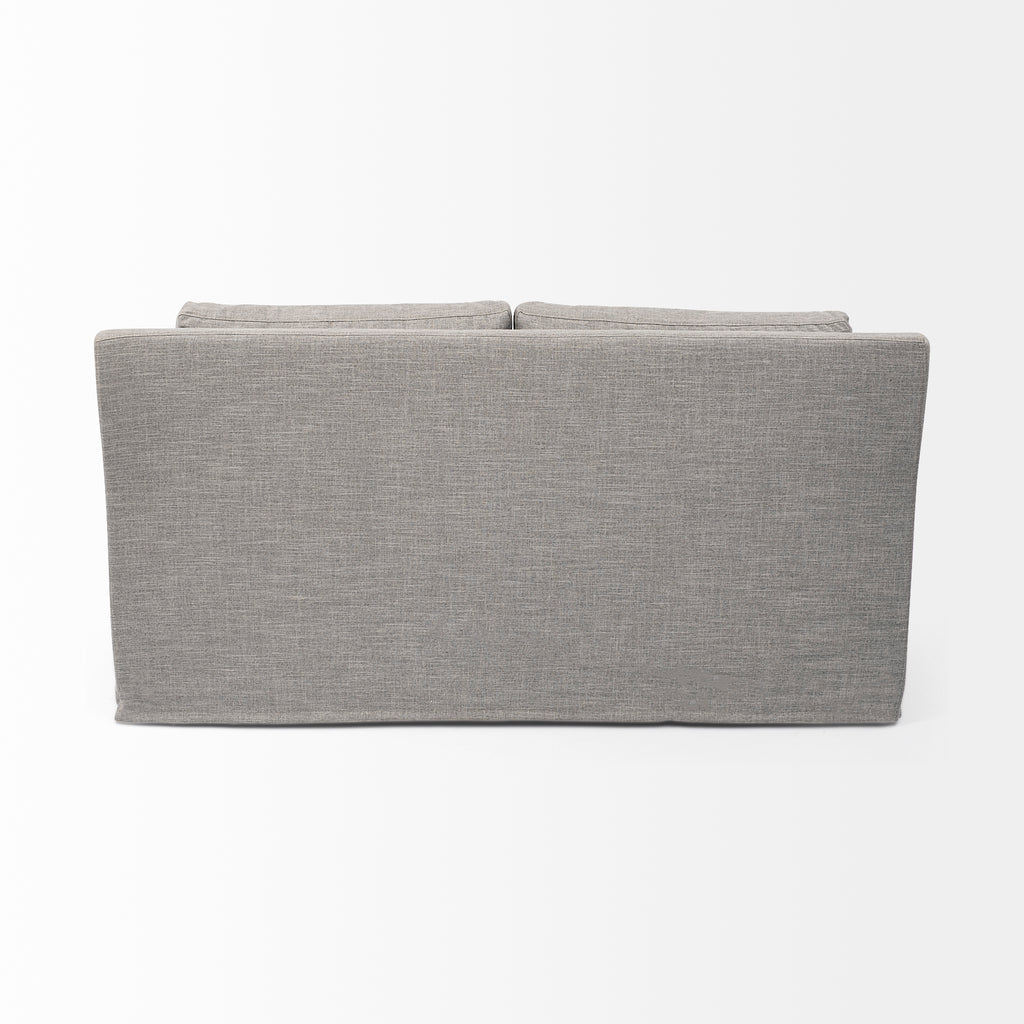 Denly I 69 X 38.25 X 34.5 Flint Gray Slipcover Two Seater Sofa on a white background