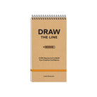 Draw the line 100 day journal with spiral top and elastic closure on a white backgroun